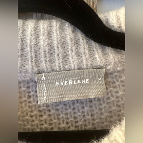 Everlane The Cloud Cable Knit Crewneck Sweater Ice - Picture 6 of 11